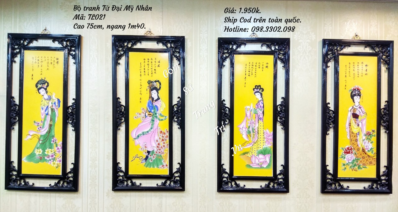 Tranh Sứ Tứ Đại Mỹ Nhân